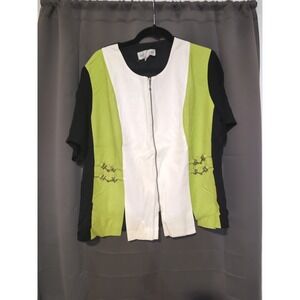 Betsy's‎ Things Women's Vintage Blouse, Sized 16, Striped Colorblock Top, Casual